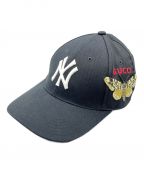 GUCCI×NY YANKEESグッチ×ニューヨークヤンキース）の古着「Baseball Cap Butterfly」｜ネイビー