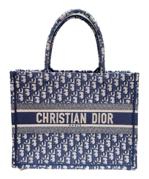 Christian Dior（クリスチャン ディオール）Christian Dior (クリスチャン ディオール) BOOK TOTE MEDIUM ネイビー サイズ:MEDIUMの古着・服飾アイテム