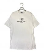 BALENCIAGAバレンシアガ）の古着「BBロゴプリントTシャツ」｜ホワイト