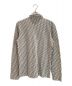 DIOR HOMME (ディオール オム) Oblique Overshirt/オブリークコットンニットシャツ ホワイト×ブラウン サイズ:S：89800円
