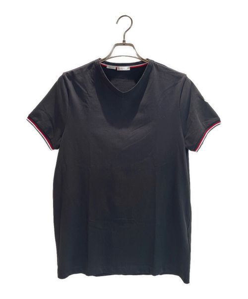 MONCLER（モンクレール）MONCLER (モンクレール) SliｍFit VネックTシャツ ブラック サイズ:Lの古着・服飾アイテム