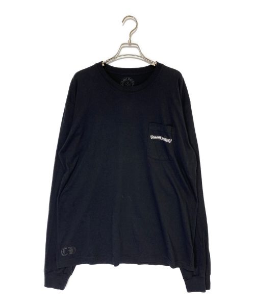 CHROME HEARTS（クロムハーツ）CHROME HEARTS (クロムハーツ) 長袖ポケットロゴTシャツ ブラック サイズ:XLの古着・服飾アイテム