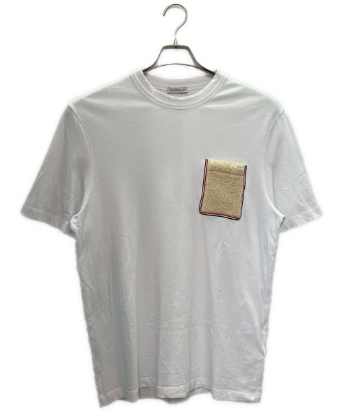 MONCLER（モンクレール）MONCLER (モンクレール) ボアポケットTシャツ ホワイト サイズ:Sの古着・服飾アイテム