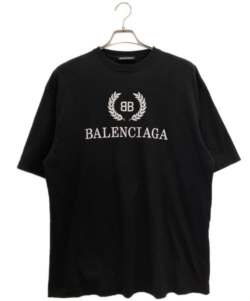BALENCIAGA（バレンシアガ）BALENCIAGA (バレンシアガ) ロゴプリントTシャツ ブラック サイズ:XSの古着・服飾アイテム