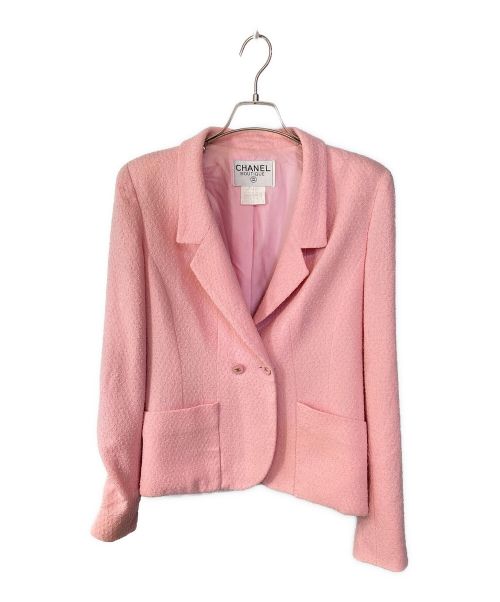 CHANEL（シャネル）CHANEL (シャネル) ツイードジャケット ピンク サイズ:40の古着・服飾アイテム