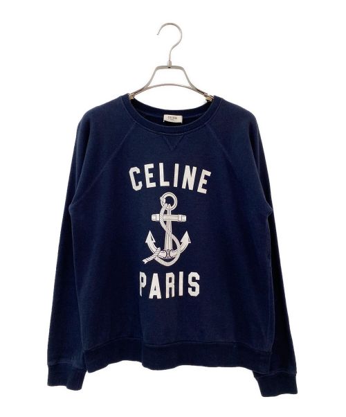 CELINE（セリーヌ）CELINE (セリーヌ) アンカープリントスウェット ネイビー サイズ:Sの古着・服飾アイテム