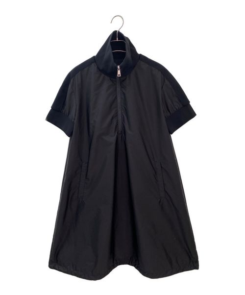 MONCLER（モンクレール）MONCLER (モンクレール) ハーフジップナイロンワンピース ブラック サイズ:40の古着・服飾アイテム
