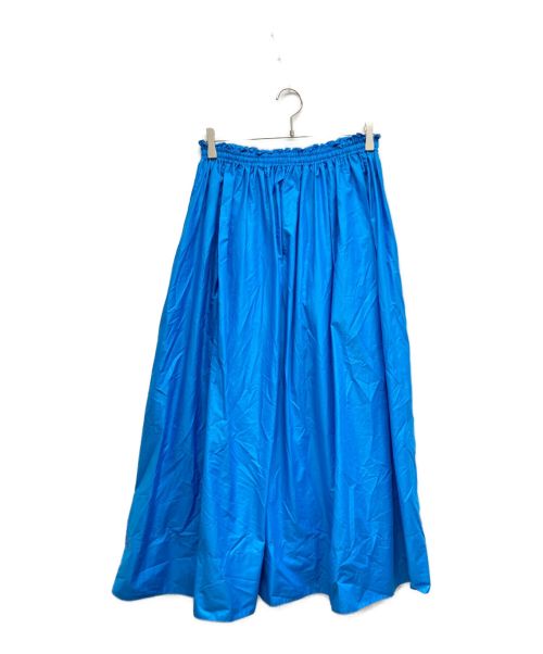 BALLSEY（ボールジィ）BALLSEY (ボールジィ) シャイニータイプライター ギャザーマキシスカート ブルー サイズ:36の古着・服飾アイテム