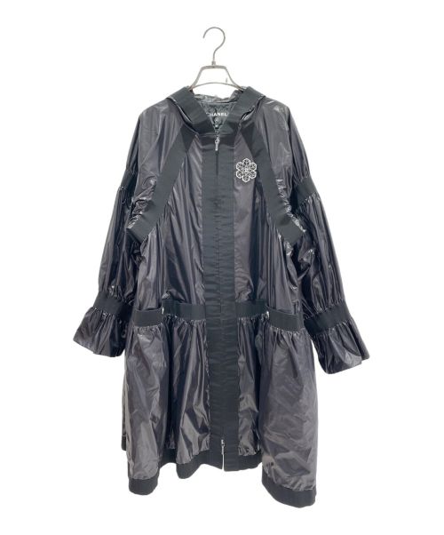 CHANEL（シャネル）CHANEL (シャネル) ナイロンギャザーコート ブラック サイズ:36の古着・服飾アイテム