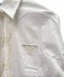 中古・古着 PRADA (プラダ) インターシャ ポプリン シャツドレス ワンピース  ホワイト サイズ:36：110000円