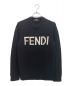 FENDI（フェンディ）の古着「フロントロゴクルーネックニット」｜ブラック