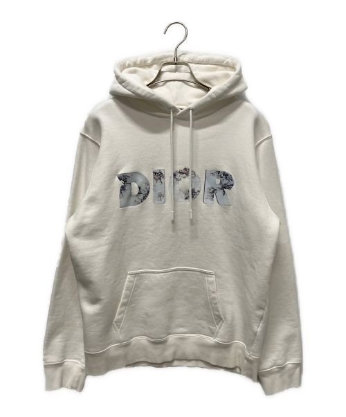 Dior（ディオール）Dior (ディオール) Daniel Arsham (ダニエル アーシャム) ダニエルアーシャムプルオーバーパーカー ホワイト サイズ:Mの古着・服飾アイテム