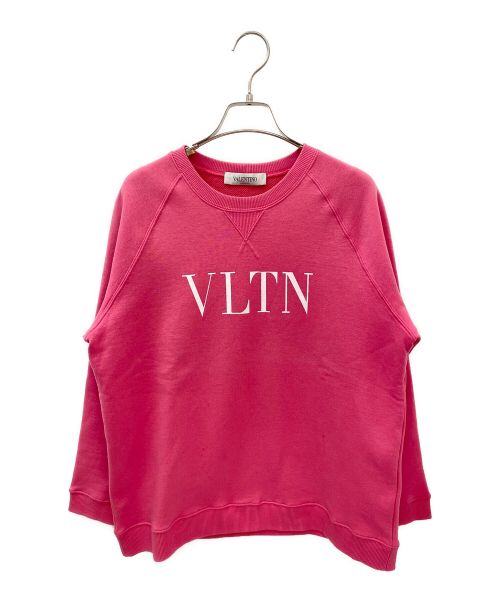 VALENTINO（ヴァレンティノ）VALENTINO (ヴァレンティノ) VLTNラグランスウェット ピンク サイズ:Sの古着・服飾アイテム