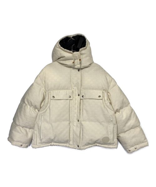 GUCCI（グッチ）GUCCI (グッチ) GGナイロンキャンバス パデッド ジャケット ホワイト サイズ:38の古着・服飾アイテム