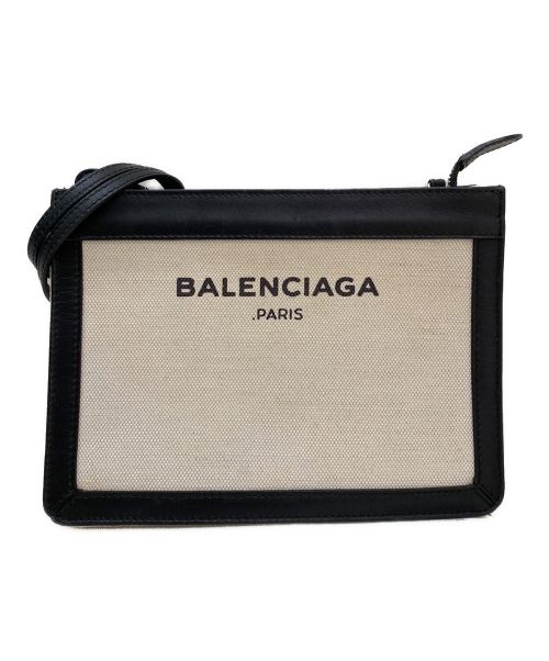 BALENCIAGA（バレンシアガ）BALENCIAGA (バレンシアガ) ネイビーポシェット アイボリー×ブラックの古着・服飾アイテム