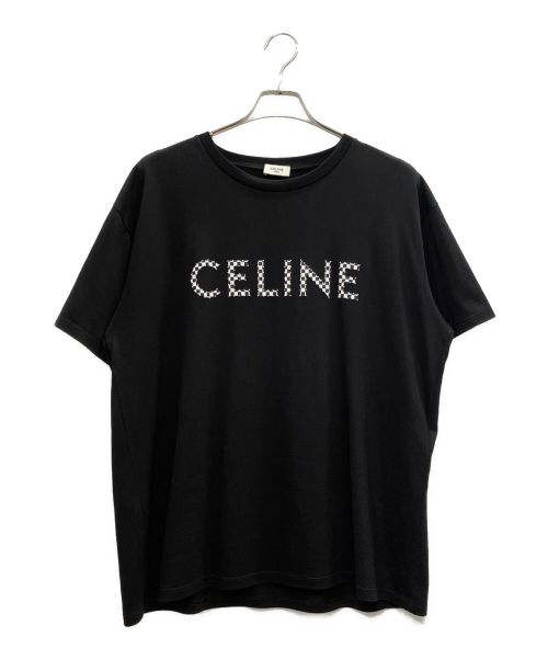 CELINE（セリーヌ）CELINE (セリーヌ) スタッズ プリント Tシャツ ブラック サイズ:Mの古着・服飾アイテム