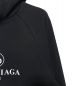 中古・古着 BALENCIAGA (バレンシアガ) ロゴプルオーバーパーカー ブラック サイズ:S：49800円