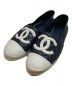 CHANEL（シャネル）の古着「Coco Mark Espadrille Shoes」｜ネイビー×ホワイト