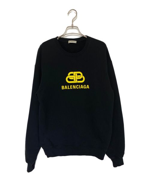 BALENCIAGA（バレンシアガ）BALENCIAGA (バレンシアガ) BBロゴプリントスウェット ブラック サイズ:XSの古着・服飾アイテム