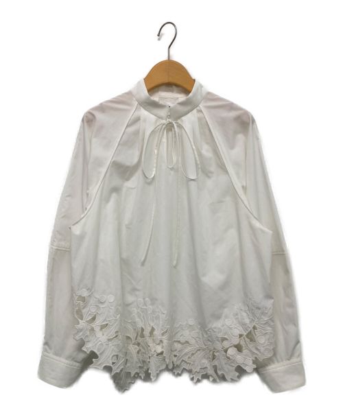 MIESROHE（ミースロエ）MIESROHE (ミースロエ) カットワークレースヘムブラウス ホワイト サイズ:ONE SIZEの古着・服飾アイテム
