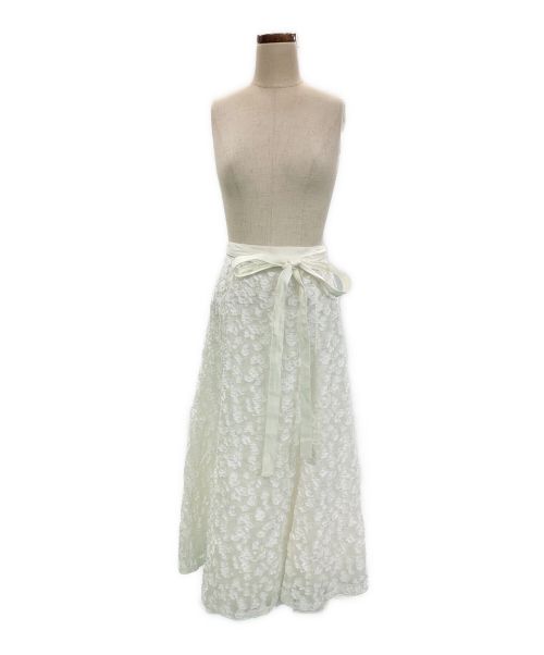 BLAMINK（ブラミンク）BLAMINK (ブラミンク) ロングラップスカート ホワイト サイズ:36の古着・服飾アイテム