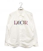 Diorディオール）の古着「花柄刺繍ロゴシャツ」｜ホワイト