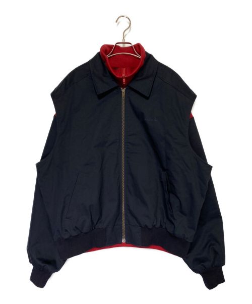 BALENCIAGA（バレンシアガ）BALENCIAGA (バレンシアガ) Twin Set Jacket ネイビー×レッド サイズ:48の古着・服飾アイテム