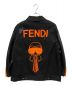 FENDI (フェンディ) 刺繍ロゴ切替デニムジャケット ブラック サイズ:40：99800円
