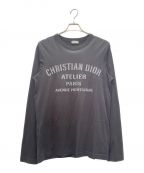 Christian Diorクリスチャン ディオール）の古着「アトリエロゴロングスリーブTシャツ」｜ブラック