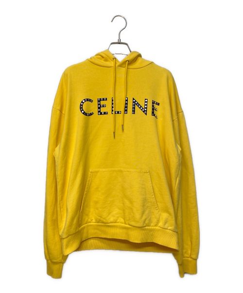 CELINE（セリーヌ）CELINE (セリーヌ) プリントプルオーバーパーカー イエロー サイズ:Sの古着・服飾アイテム