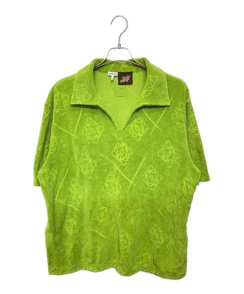 LOEWE（ロエベ）LOEWE (ロエベ) パイルロゴポロシャツ グリーン サイズ:XLの古着・服飾アイテム