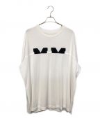 Maison Margielaメゾンマルジェラ）の古着「パイルプリントTシャツ」｜ホワイト×ブラック