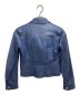 LOUIS VUITTON (ルイ ヴィトン) ダブルライダースジャケット ブルー サイズ:34：148000円