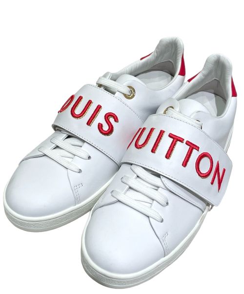 LOUIS VUITTON（ルイ ヴィトン）LOUIS VUITTON (ルイ ヴィトン) フロントロゴローカットスニーカー ホワイト×ピンク サイズ:36の古着・服飾アイテム