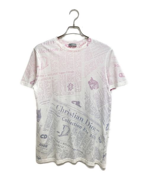 Dior（ディオール）Dior (ディオール) ニュースペーパーTシャツ ライトピンク サイズ:XSの古着・服飾アイテム