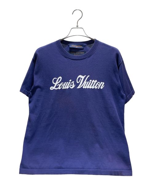 LOUIS VUITTON（ルイ ヴィトン）LOUIS VUITTON (ルイ ヴィトン) Logo Knit T-Shirt パープル サイズ:XSの古着・服飾アイテム