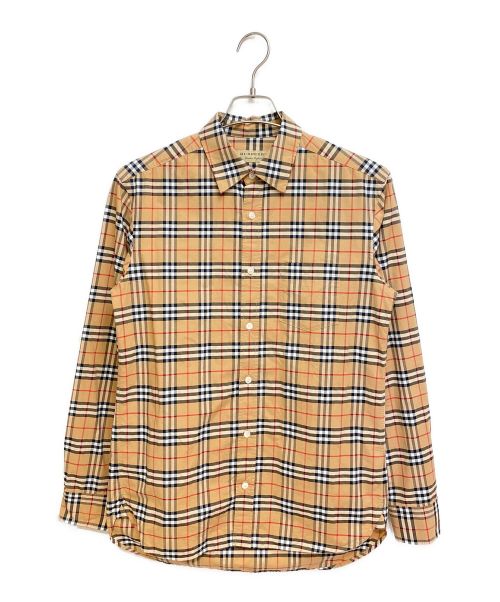 BURBERRY（バーバリー）BURBERRY (バーバリー) ノバチェックドレスシャツ ブラウン サイズ:Sの古着・服飾アイテム