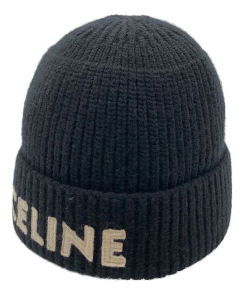 CELINE（セリーヌ）CELINE (セリーヌ) ニット帽 ブラック サイズ:-の古着・服飾アイテム