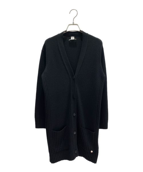 HERMES（エルメス）HERMES (エルメス) 100% Cashmere cardigan ブラック サイズ:36の古着・服飾アイテム