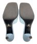 中古・古着 PRADA (プラダ) Brushed leather heeled slides スカイブルー サイズ:38：50000円