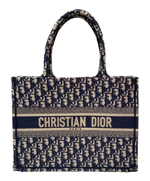 Christian Dior（クリスチャン ディオール）Christian Dior (クリスチャン ディオール) BOOK TOTE MEDIUM ネイビー サイズ:ミディアムの古着・服飾アイテム