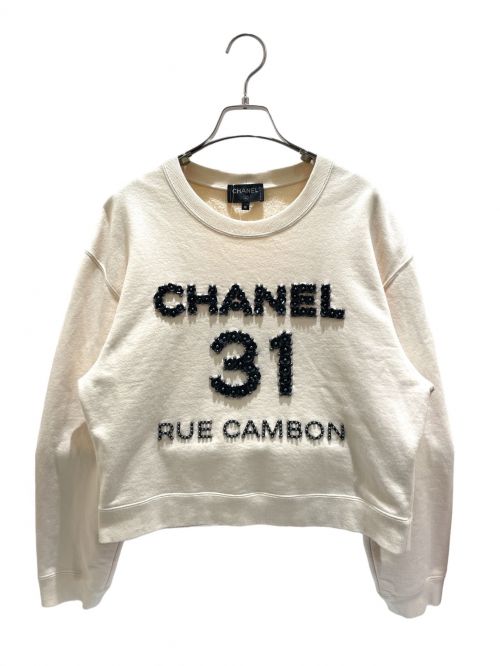 CHANEL（シャネル）CHANEL (シャネル) camellia sweatshirt ベージュ サイズ:Mの古着・服飾アイテム
