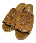 CHANELシャネル）の古着「cork sole sandal」｜ブラウン