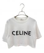 CELINEセリーヌ）の古着「クロップドTシャツ」｜ホワイト