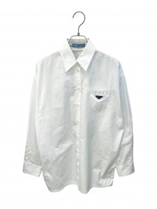 トライアングルロゴポプリンシャツ