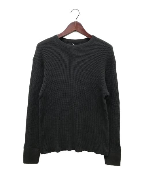 CIOTA（シオタ）CIOTA (シオタ) ツータックワッフル ロングTシャツ ブラック サイズ:5の古着・服飾アイテム