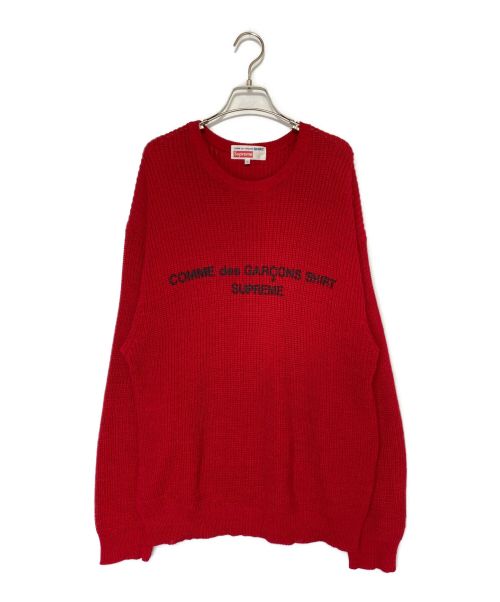 SUPREME（シュプリーム）SUPREME (シュプリーム) COMME des GARCONS SHIRT (コムデギャルソンシャツ) Sweater レッド サイズ:Lの古着・服飾アイテム