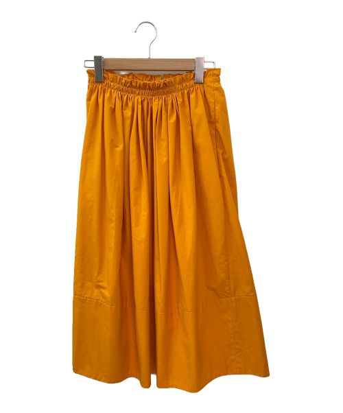 DRAWER（ドゥロワー）DRAWER (ドゥロワー) ウエストギャザースカート オレンジ サイズ:36の古着・服飾アイテム