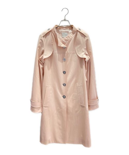 CELINE（セリーヌ）CELINE (セリーヌ) ノーカラートレンチコート ピンク サイズ:40の古着・服飾アイテム