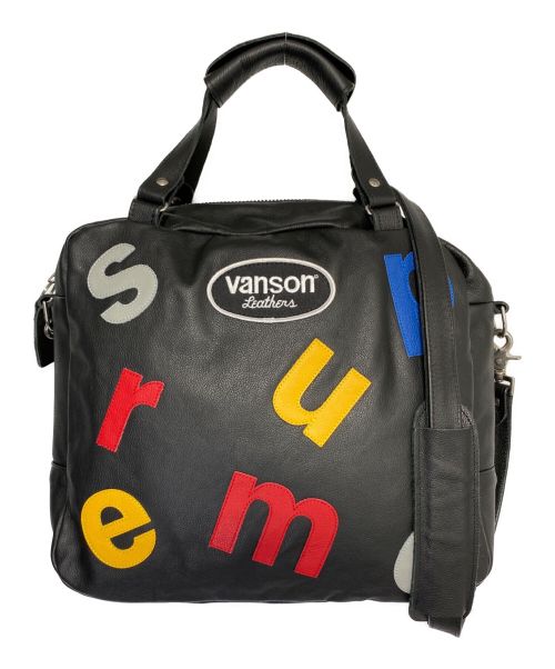 VANSON×SUPREME（バンソン×シュプリーム）VANSON×SUPREME (バンソン×シュプリーム) Leathers Letters Bag ブラックの古着・服飾アイテム